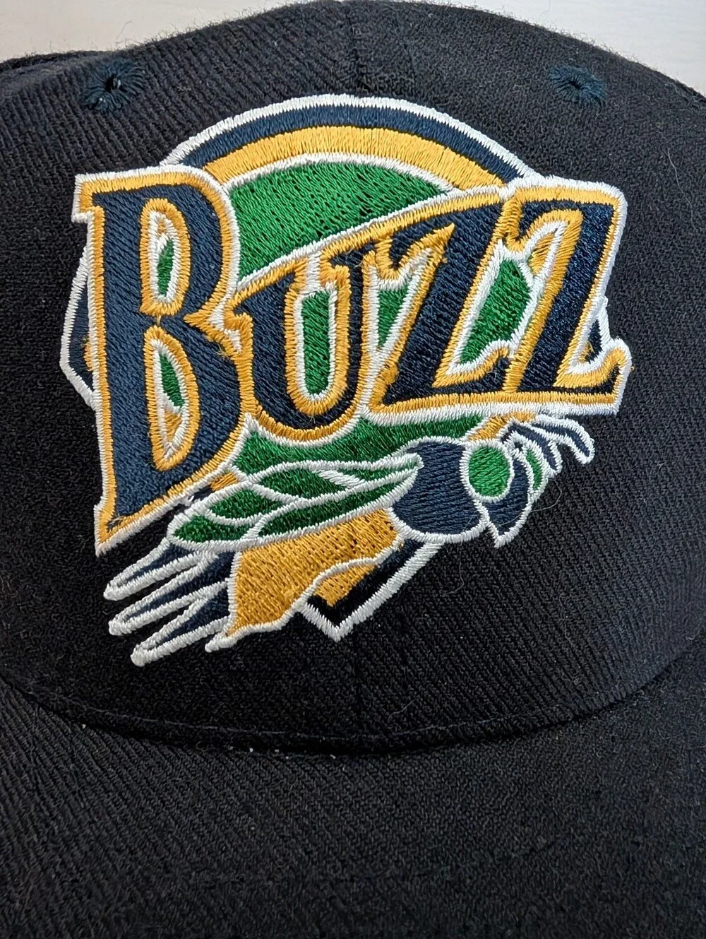 Vtg Salt Lake‎ City Bees Black Buzz Embroidered Logo Baseball Cap Sz 7.5
